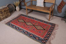Vintage Accent Rug, 3,6x6,3 ft Turkish Rug, R...