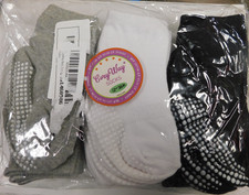 Cozy Way 1-3 Years Baby Socks 12 Pair New Gray Black White with Non-Slip Dots