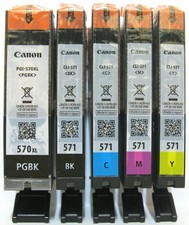 Canon Genuine  PGI-570 XL PGBk, CLI-571 Bk, C, M, Y Set. New & Sealed