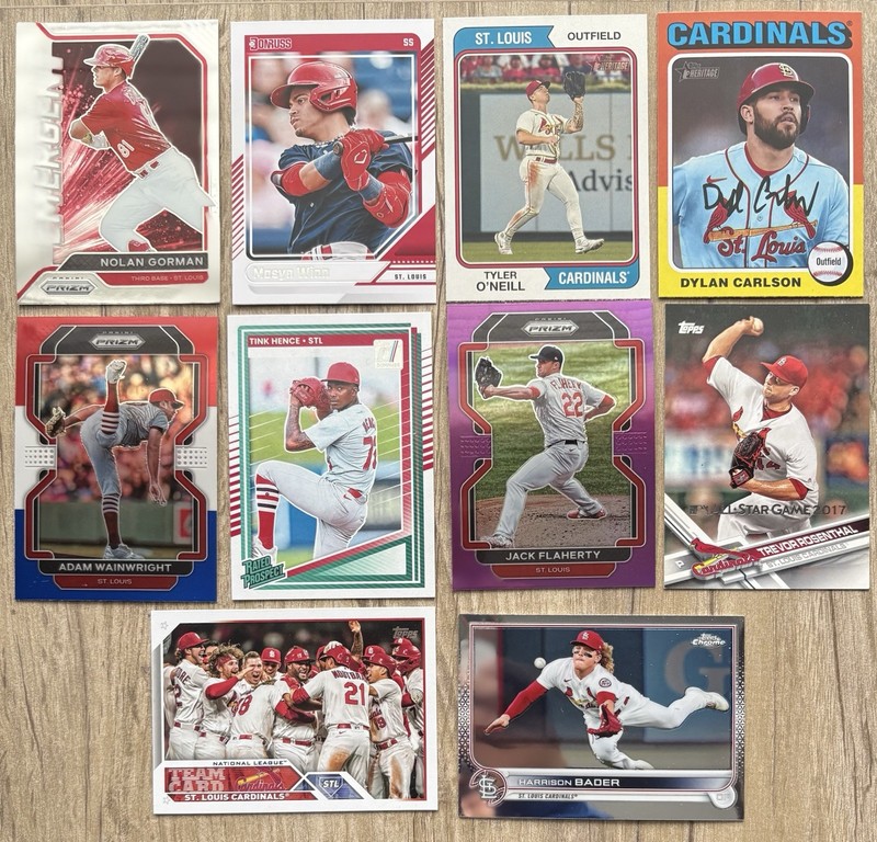 St Louis Cardinals ⭐️10 Card Lot - Gorman(RC) Wainwright Winn Tink Hence Carlson