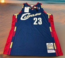 MITCHELL & NESS AUTHENTIC LEBRON JAMES 2XL CLEVELAND CAVALIERS JERSEY $300