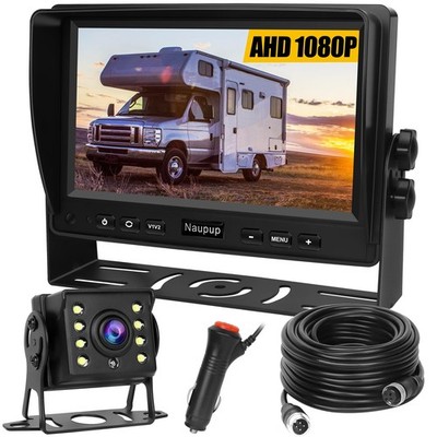 Backup AHD 7'' 1080P Reverse Rear View Back up Cameras System Kit Monitor wit...
