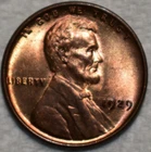 Brilliant Uncirculated 1929-P Lincoln Cent, Fiery, Predomiantely Red specimen.