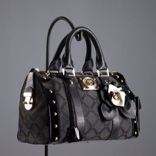 Bauletto Versace Pelle Tela Profili in Vernice Italia Second Hand Originale