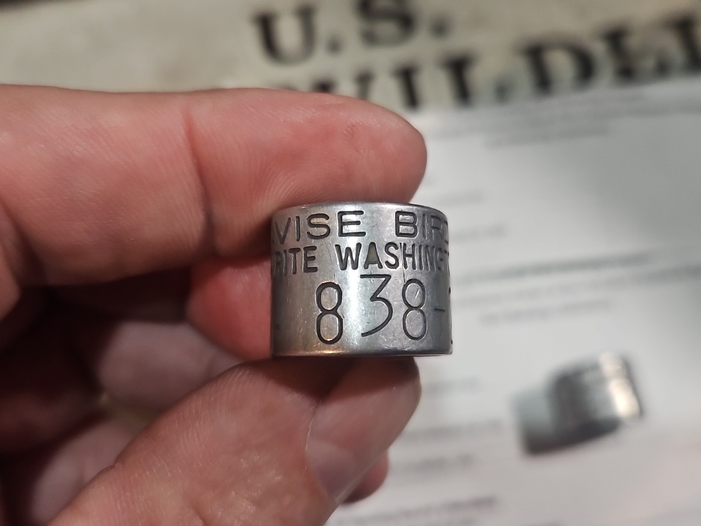 4 VTG 100% Federal CANADA GOOSE  Bands 838 808 798 758 Leg AVISE Bird Duck thumbnail 2