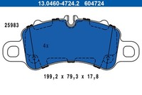 ATE BremsbeläGe Bremsbelagsatz FüR Porsche 911 Cabriolet 991 718 Boxster 982