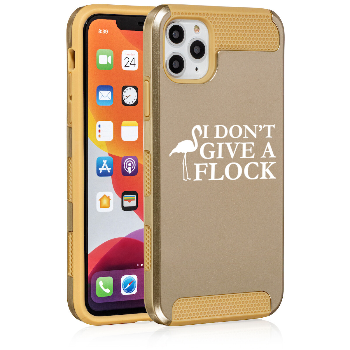 For Apple Iphone 11 Shockproof Hard Case I Don T Give A Flock Flamingo Funny Ebay