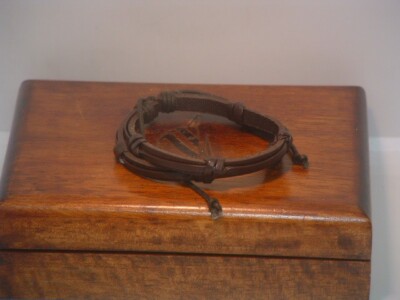 New Leather Brown Double Layer Tie Fashion Bracelet