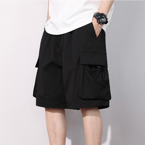 Men Cargo Shorts Half Pants Multi Pockets Combat Casual Running Sportswear Chic - Picture 5 of 15