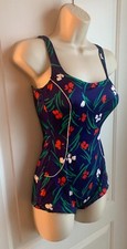 Gabar Swimsuit Swimwear Vintage retro hipi boho pinup blue floral one piece 10