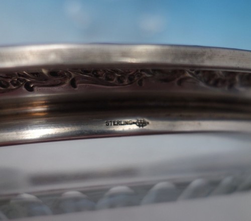 Floral by Webster Sterling Silver Cut Crystal Hors D'Oeuvre Plate (#6833-2) - Picture 8 of 8