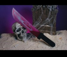 21 Inch Bleeding Machete Plastic Killer Weapon Halloween Costume Accessory Prop
