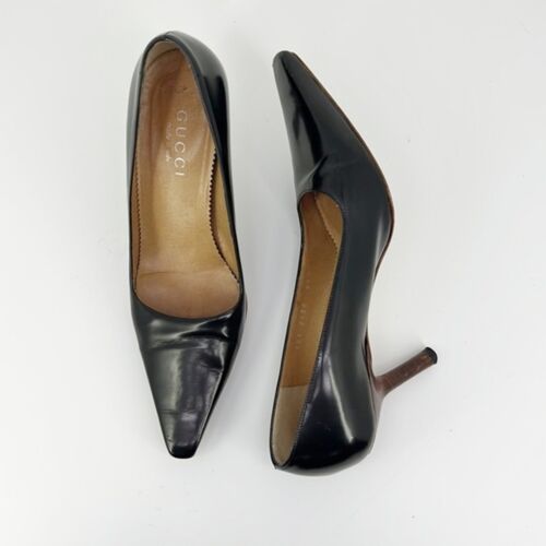 GUCCI | Authentic Vintage Black Leather Heel 6.5 - image 1