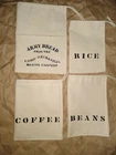 Civil War RATION Poke Haversack 4 MUSLIN BAGS Soldier Union Rebel