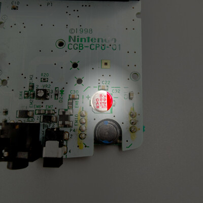 680uF Upgrade Kondensator für GameBoy Color Konsole - GBC Mod Modding IPS AMP