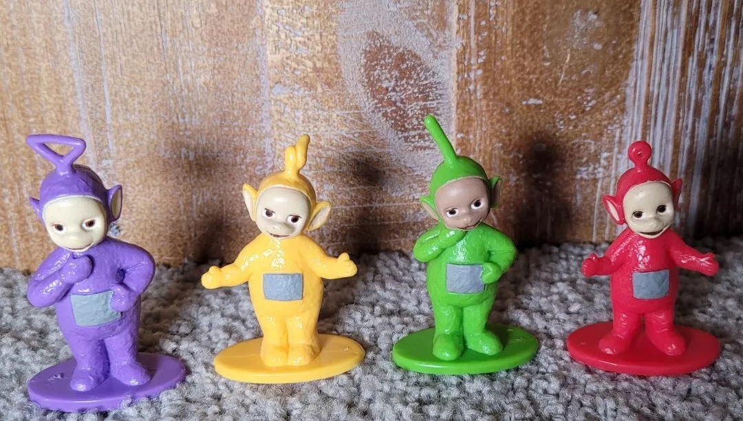 Teletubbies 1998 PVC Figures Ragdoll Decopac Tinky Winky, Laa-Laa, Dipsey,  & Po