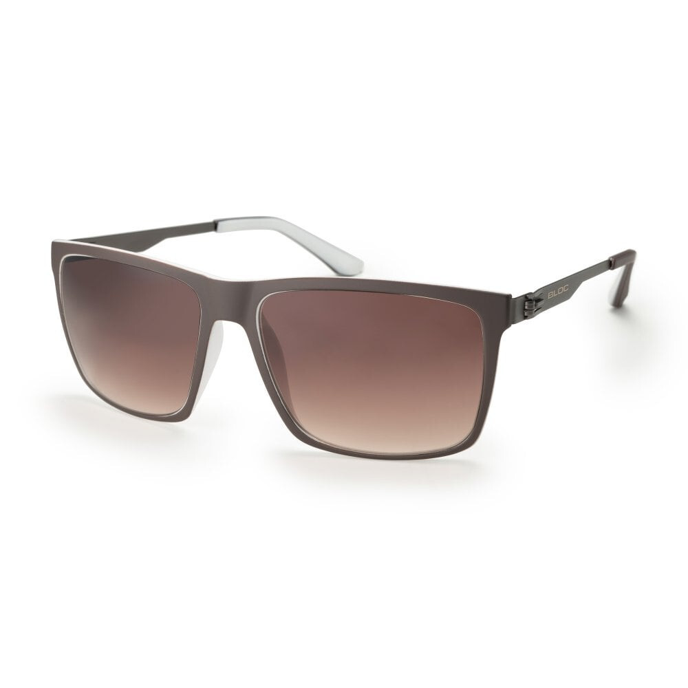 BLOC CABANA CMBR80 Mens/Womens Sunglasses MATT BROWN/WHITE / BROWN GRADUATED