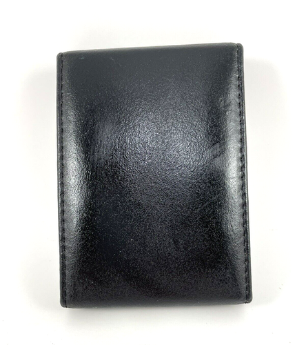Mini kit de viaje de cuero negro para hombre acero inoxidable tono dorado Corea 7 piezas - Imagen 4 de 4
