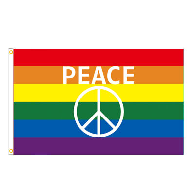Regenbogen-Flagge „We The People“, 90x150 Cm, Doppelseitig, Mit Metallösen – Für LGBT Pride