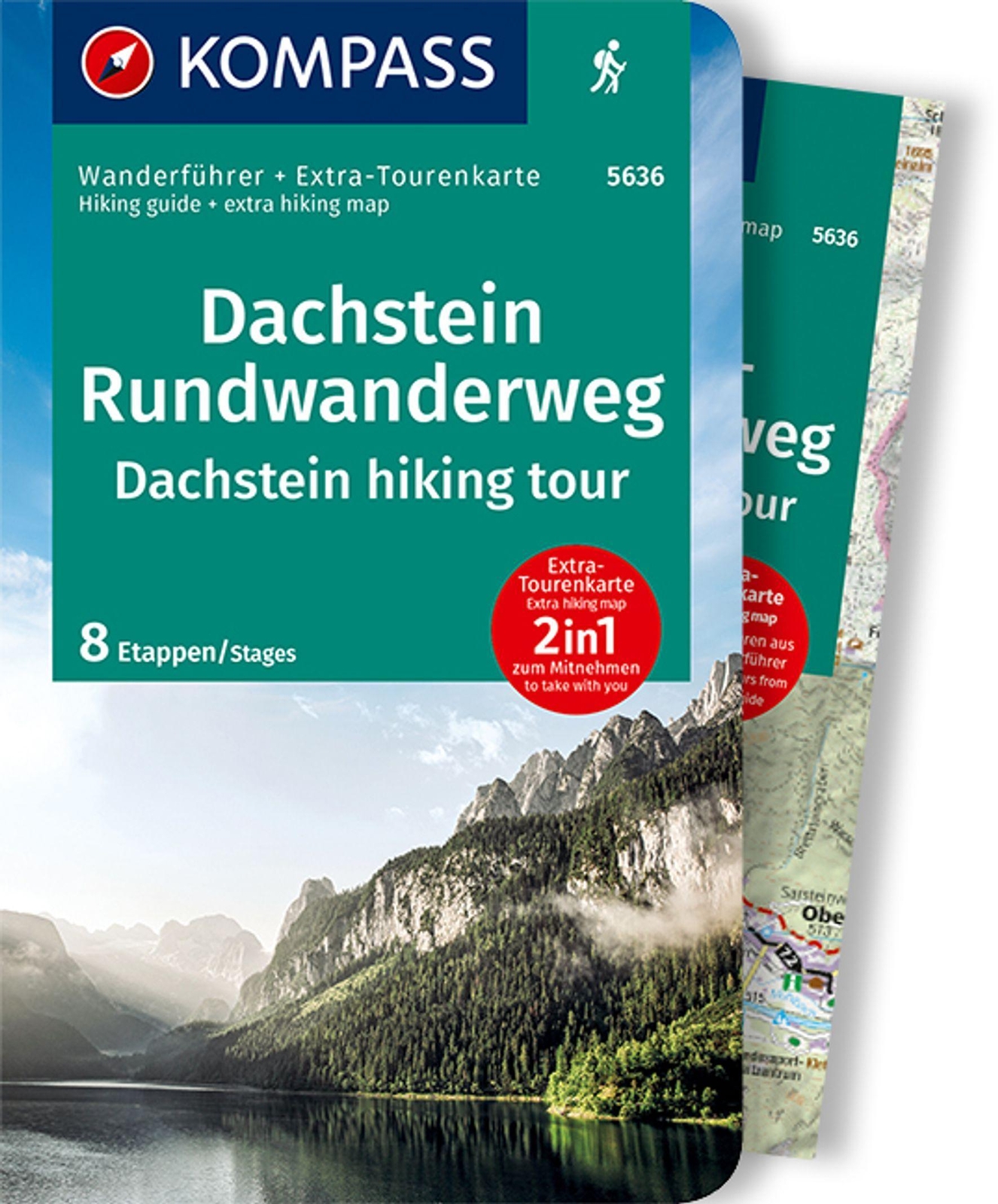 Kompass Wanderführer Dachstein-rundwanderweg, 8 Etappen Innsbruck