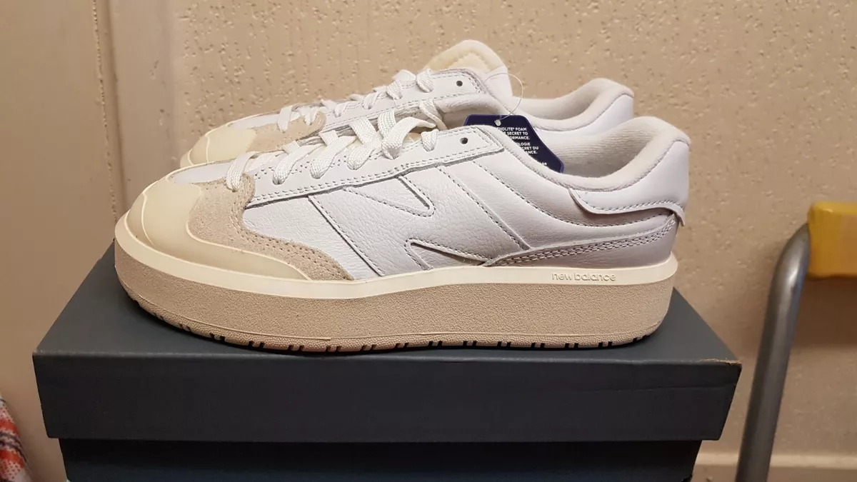 White and sale cream trainers