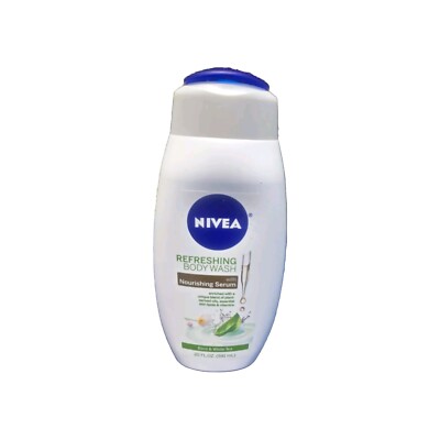 NIVEA REFRESHING Body Wash, BASIL & WHITE TEA 20 fl oz (591 ml)
