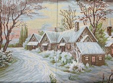 Printed Canvas or Threads Kit for Needlepoint Tapestry "Winter" D451