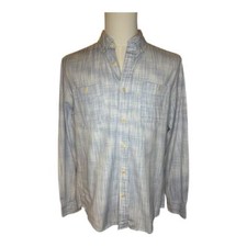 Tommy Hilfiger Men's Blue Plaid Button-Up Shirt Multicolor Size Medium Casual