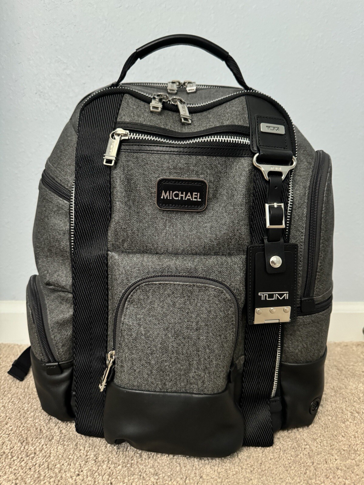 backpack shoulder bag travel Polare Cool Cowhide Leather Multiple Laptop Day Pack Stachel TikTok Shop Color:Midnight Madness 3 Ways to Cast The two curved