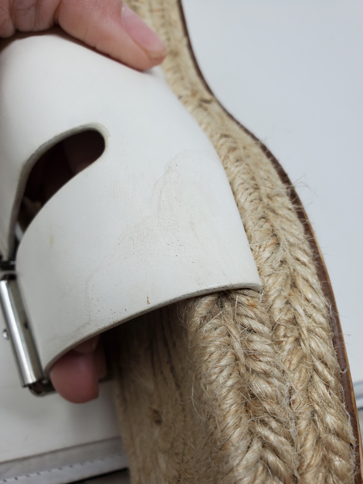 Zara Basic Collection White Double Buckle Espadri… - image 9