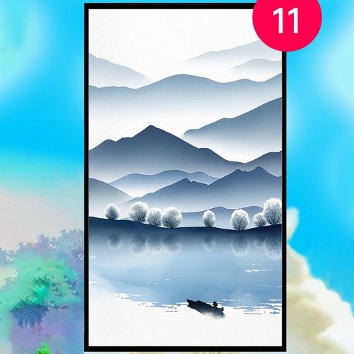 Chinese Scenery Wall Stickers Landscape paintings Spring Festival Wall Decals US - Picture 29 of 42