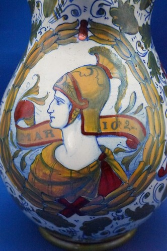 ICAP Gualdo Tadino Jug vase ceramic majolica lustre 1900 20th Santarelli style - Picture 11 of 24