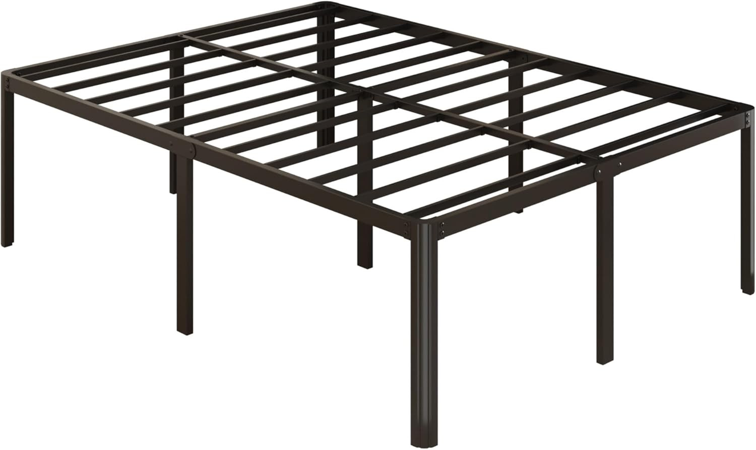 Heavy Duty 24" King Bed Frame, No Box Spring Needed, Easy Assembly, Black