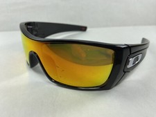 Oakley BATWOLF Black Frames Red Lenses OO9101-5827 130 Polished Chrome Icons