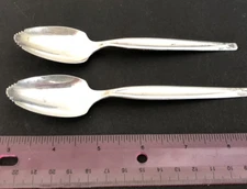 VTG WM Rogers Mfg Co. - Grapefruit Spoon Serrated Tip Silver Plate - Two (2)