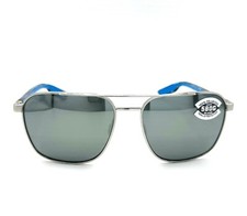 Costa Del Mar Wader Sunglasses Brushed Silver/Gray Silver Mirror 580Glass