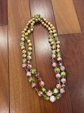 Beautiful beaded necklace with Czech beads Double Stranded