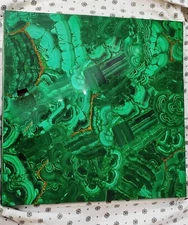 12" Marble Table Top Coffee center Inlay green malachite Home Decor antique Art