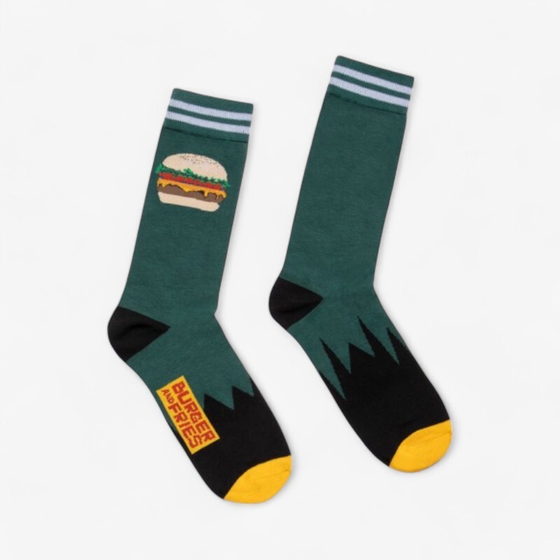 Мужские носки с бургером и картошкой Фри BF1105 Big Fancy I Love Burger AI24