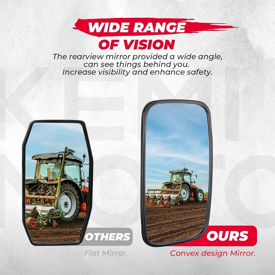2PC Tractor Rear View Side Mirror for 0.6