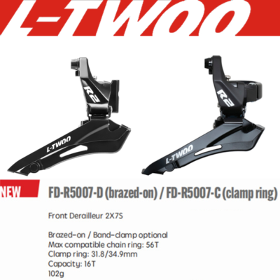 Jeu De Leviers Frein/vitesse LTWOO R7 2x10 Vitesses - Pour Vélo Route/gravel - Noir, Env. 470g