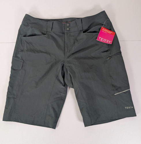 Terry Shorts Womens XL Gray Metro Short Relaxed Padded Bike Short Lined Pockets