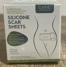 Scar Silicone Sheet Gel Patch Removal Skin Treatment Repair Wound Burn Natural