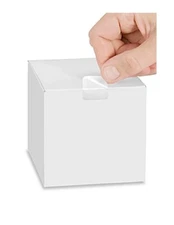 10,000 ULINE S-14112 1" X  1"  Clear Acetate Mailing Labels Wafer Seals