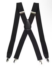 NWOT Dockers Men's Stretch X-Back Suspenders w/ Adjustable Straps Silver Accent