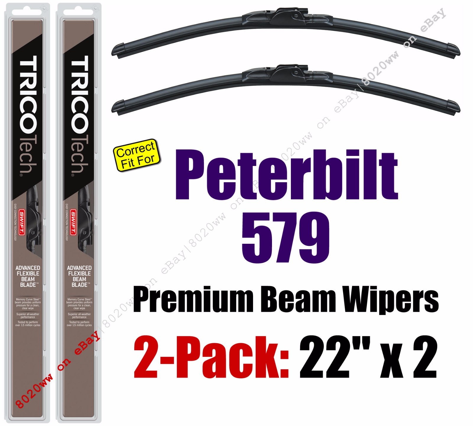 Wiper Blades 2Pack Premium fits 2013+ Peterbilt 579 19220x2 eBay
