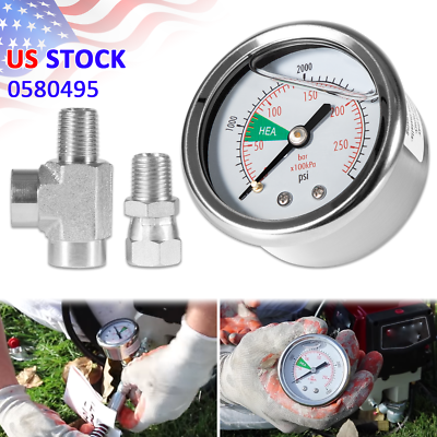 #ad 0580495 HEA Pressure Gauge for Titan Wagner Airless Paint Sprayer Gauge 580495 $45.99