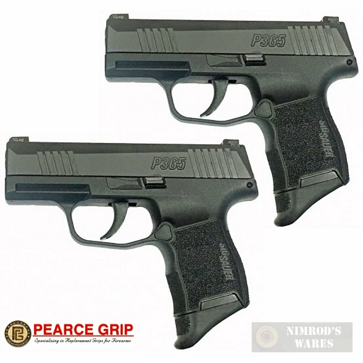 TWO Pearce Grip SIG SAUER P365 GRIP EXTENSIONS 5/8