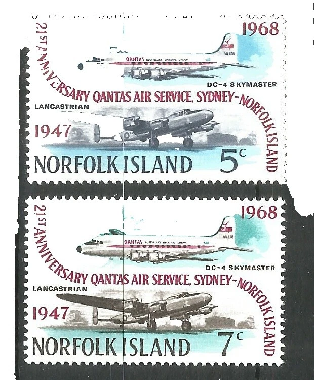 Norfolk Islander Postage Transportation Postal Stamps