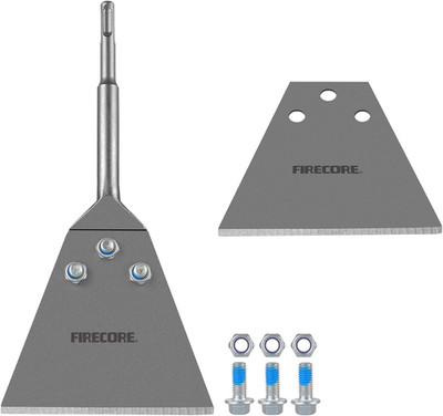 SDS Plus Floor Scraper Kit, Firecore 5 Inch x 11 Inch Tile Removal Tool SDS Plus